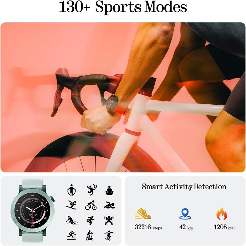 CMF BY NOTHING Watch 3 Pro Smart Watch for Men Women, Bluetooth Call AI Energy Score, 1.43” Heart Rate Tracking, Sleep Monitor, GPS & 130 Sport Modes, Fitness Tracker for Android IOS, IP68 Light Green