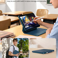 Funda con Teclado typecase Edge para iPad 11" (A16) / 10.ª Gen - Azul Pacífico