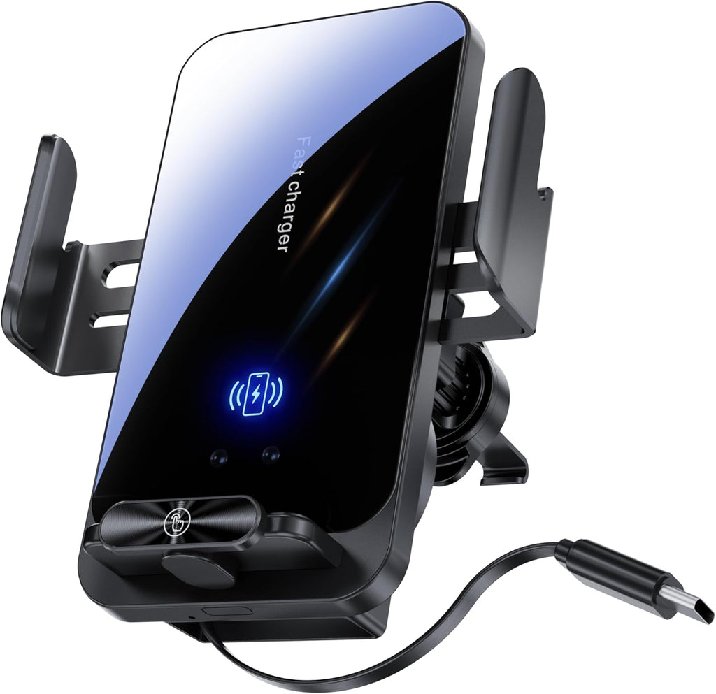 HOLIKLJY Magnetic Phone Holder Car Wireless Charger, 66W Fast Charging Phone Mount 360 Adjustable Rotatable Auto-Clampin