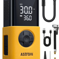 AstroAI L7S Tire Inflator Portable Air Compressor Cordless with Digital Pressure Gauge, 150 PSI LED Light Bike Air Pump