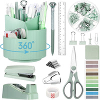 Marspark Sage Green Desk Accessories Office Supplies Set, 12 Pcs