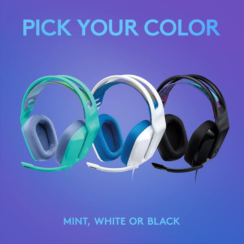 Logitech G335 - Wired Gaming Headset with Flip-to-Mute Mic, 3.5mm