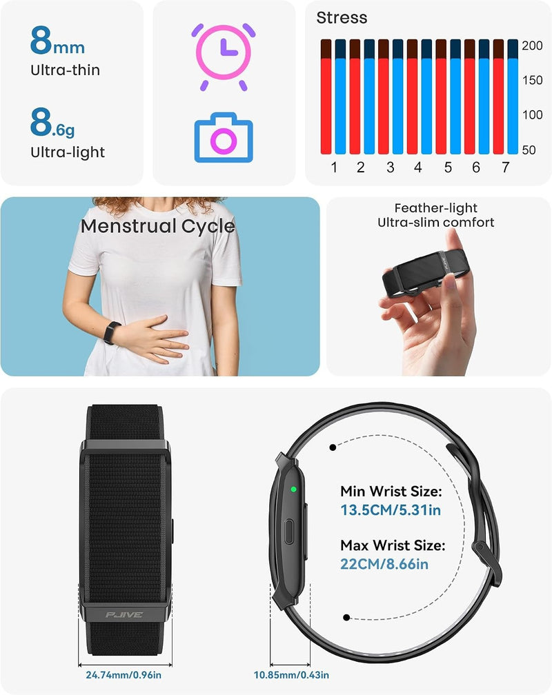 PJIVE Pulsera inteligente, rastreador de actividad física y salud
