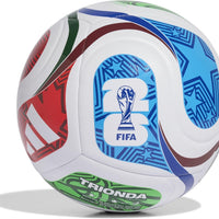 Adidas Unisex-Adult World Cup Soccer Ball, White/Team Royal Blue/Solar Blue/Power Red, 4