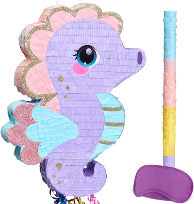WERNNSAI Seahorse Piñata - Ocean Birthday Decoration Ocean Animal Piñata