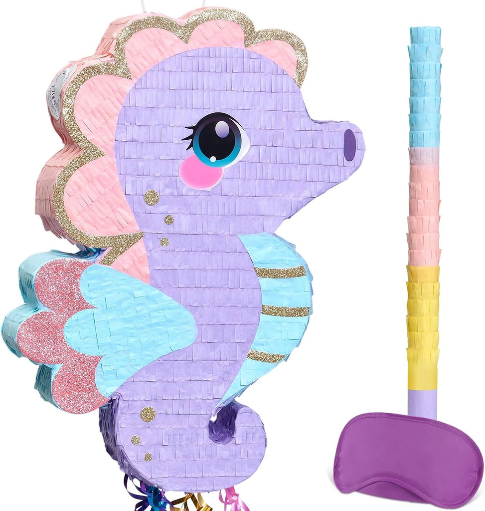 WERNNSAI Seahorse Piñata - Ocean Birthday Decoration Ocean Animal Piñata