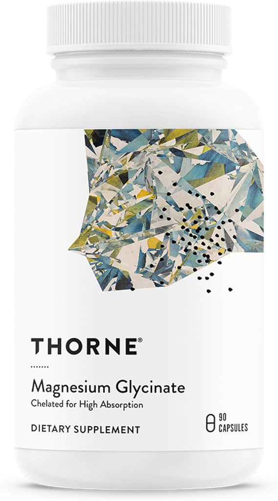 THORNE Magnesium Glycinate, Chelated Magnesium Supplement, 90 Capsules - 90 Count (Pack of 1)