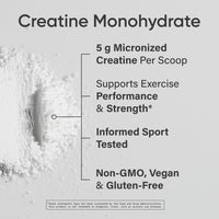 Sports Research Creatine Monohydrate 5g - Polvo para Rendimiento y Recuperación Muscular, 500g
