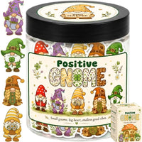Positive Gnome Jar with 60 Daily Affirmation Cards, Emotional Support Gnome, Encouraging Gnomes Mini, Gnome Birthday Dec