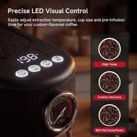 HIBREW H10B Programmable Espresso Machine with LED Display & Pressure Gauge