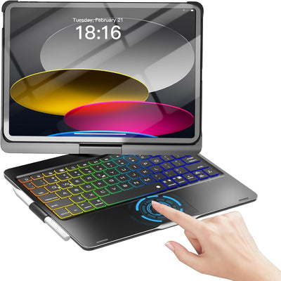 Funda con Teclado NOKBABO para iPad 10/11 (A16) y Air 11" (M4/M3/M2) - Negro Mate