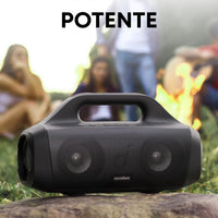 Soundcore Anker Motion Boom Waterproof Bluetooth Speaker with Titanium Drivers, BassUp Technology, IPX7, 24H Playtime, App, Built-in Handle, Outdoor Speaker for Camping, Pool, Beach, Backyard