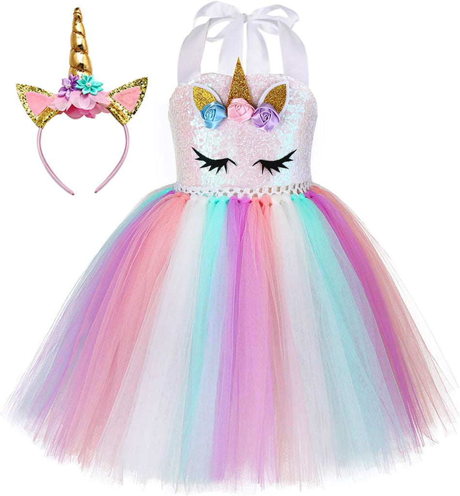 Tutu Dreams Unicorn Dress for Girls Party Dress Up Clothes Gifts Fashion Summer Sundress Dresses Birthday Decorations