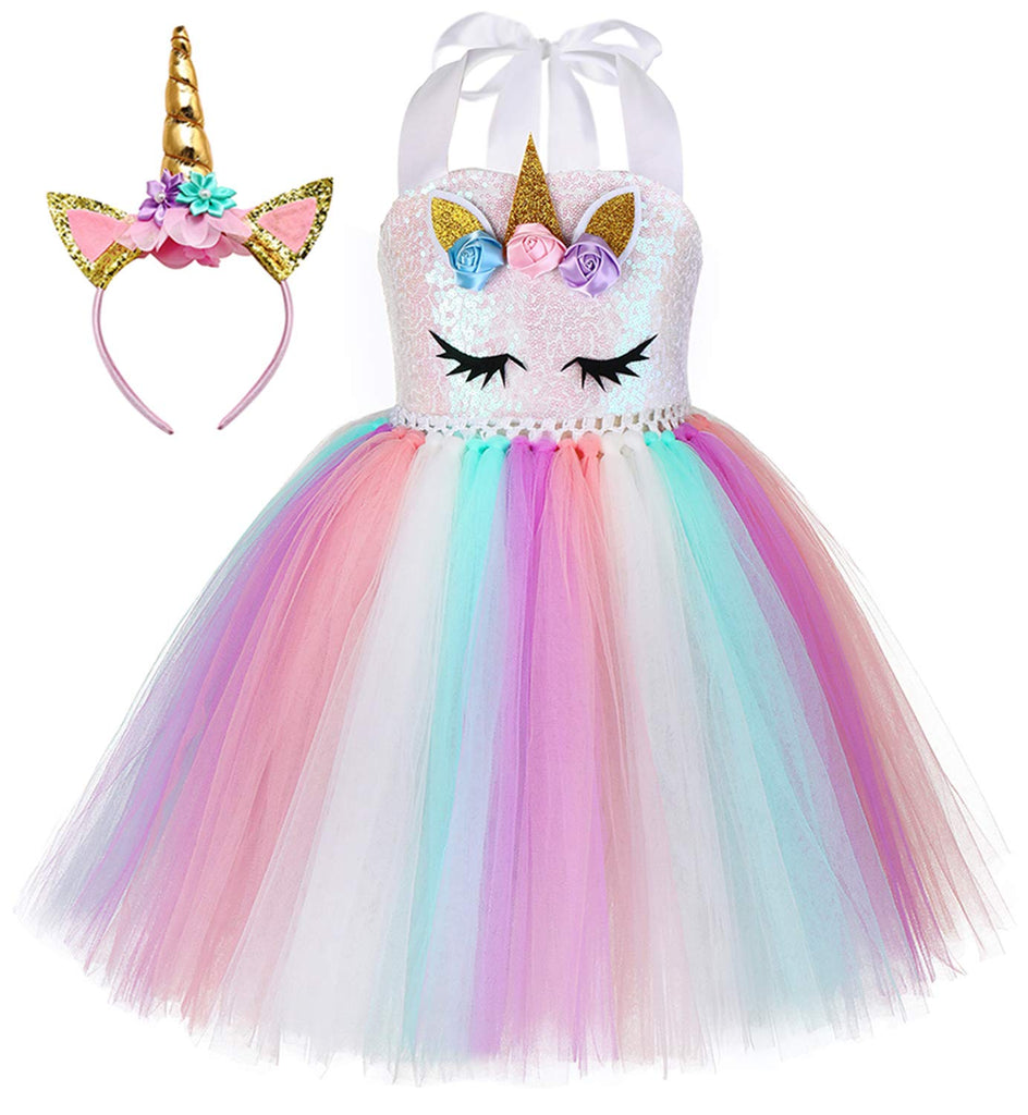Tutu Dreams Unicorn Dresses for Girls 4-6 7-8 Halloween Unicorn Costumes Kids Role Play Outfits Unicorn Gifts Birthday P