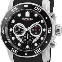 Invicta Men's 6977 Pro Diver Collection Stainless Steel Watch, Blue Dial Black Polyurethane Watch - 48 / Gold with Black Dial