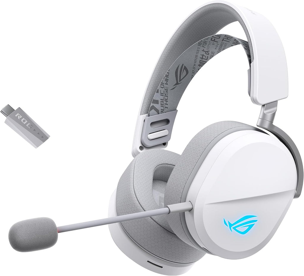 ASUS ROG Pelta Wireless Gaming Headset with Detachable Mic - White