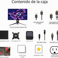 ASUS ROG Swift 32” 4K OLED Gaming Monitor (PG32UCDMR) ― 4K (3840 x 2160), QD-OLED, 240Hz, 0.03ms, G-SYNC Compatible, 99% DCI-P3, USB-C 90W, DisplayWidget, DisplayPort 2.1, 3 yr Warranty