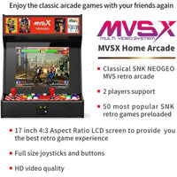 UNICO MVSX Home Arcade, Preloaded 50 SNK Licenced Retro Games