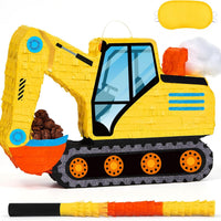 WERNNSAI Excavator Piñata Yellow Digger Piñata Construction Birthday Decor