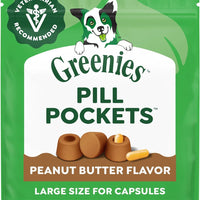 Greenies Pill Pockets Large Size Dog Treats, Peanut Butter, 15.8 oz