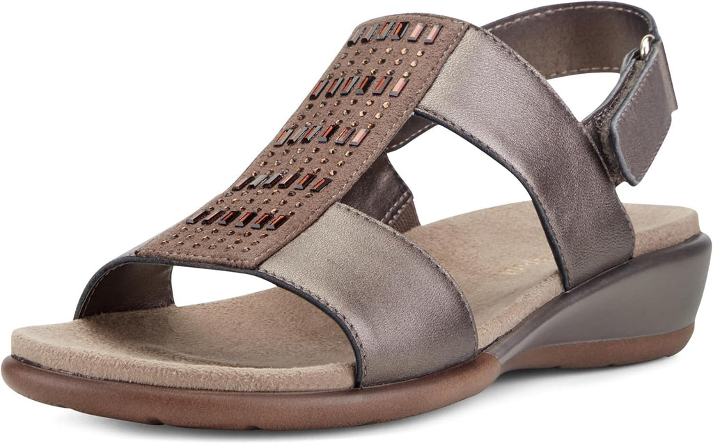 Easy Spirit Hazel Women's Sandal, 12 C/D US, Bronze