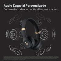Beats Solo 4 - Negro y dorado — Audífonos inalámbricos Bluetooth on-ear, hasta 50h