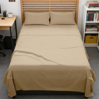 Full XL Sheets - 4 Piece Full XL Sheet Set - Soft & Cooling - Heathered Tan