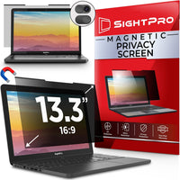SightPro Magnetic Laptop Privacy Screen 13.3 Inch 16:9 - Patented Removable Laptop Privacy Filter Shield and Protector