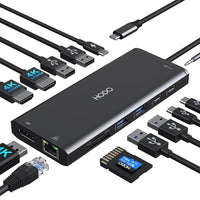 USB C Docking Station Dual Monitor,Laptop Docking Station 3 Monitors for HP