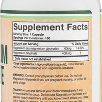 Double Wood Supplements Glicinato de magnesio 400 mg