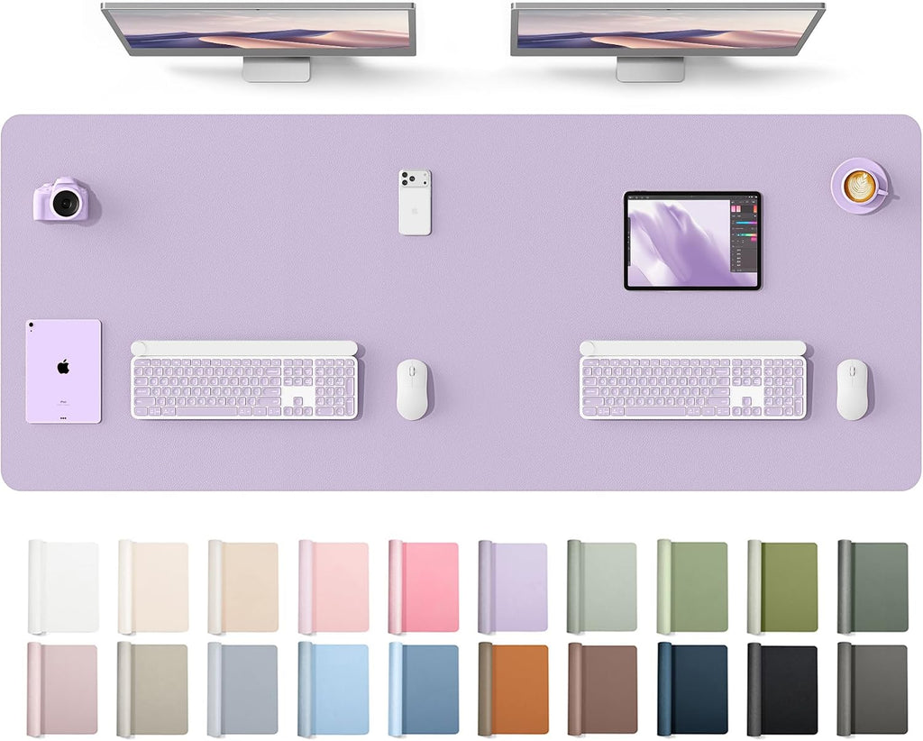 YSAGi Leather Desk Protector, Office Mat, Large Mouse Mat, Non-Slip PU Leather Blotter, Laptop Desk Mat, Waterproof Writ