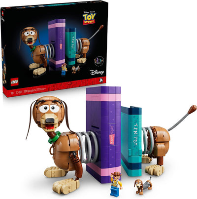 LEGO Disney and Pixar Toy Story Slinky Dog Bookends - Building Set for Adults, Ages 18+ - Disney Gifts for Fans - Bedroom, Shelf or Office Decor - 43301