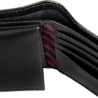 Tommy Hilfiger Men's Leather Wallet – Slim Bifold with 6 Credit Card Pockets and Removable ID Window, Casual Black Ranger, One Size