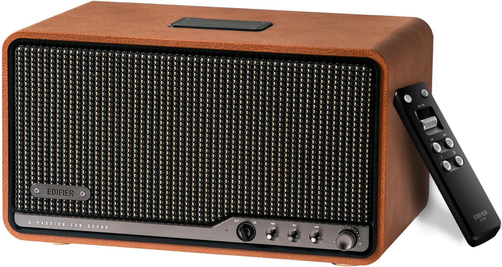Edifier S300 Hi-Fi Tabletop Speaker, Hi-Res Audio LDAC 80W Power, Brown