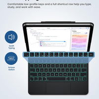 Funda con Teclado typecase Edge para iPad 11" (A16) / 10.ª Gen - Negro