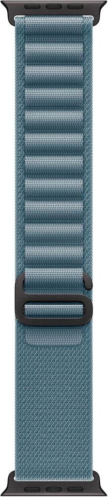 Apple Watch Band - Alpine Loop - 49mm - Light Blue - Medium - Black Titanium Finish