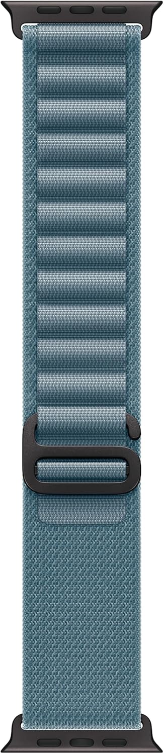 Apple Watch Band - Alpine Loop - 49mm - Light Blue - Medium - Black Titanium Finish