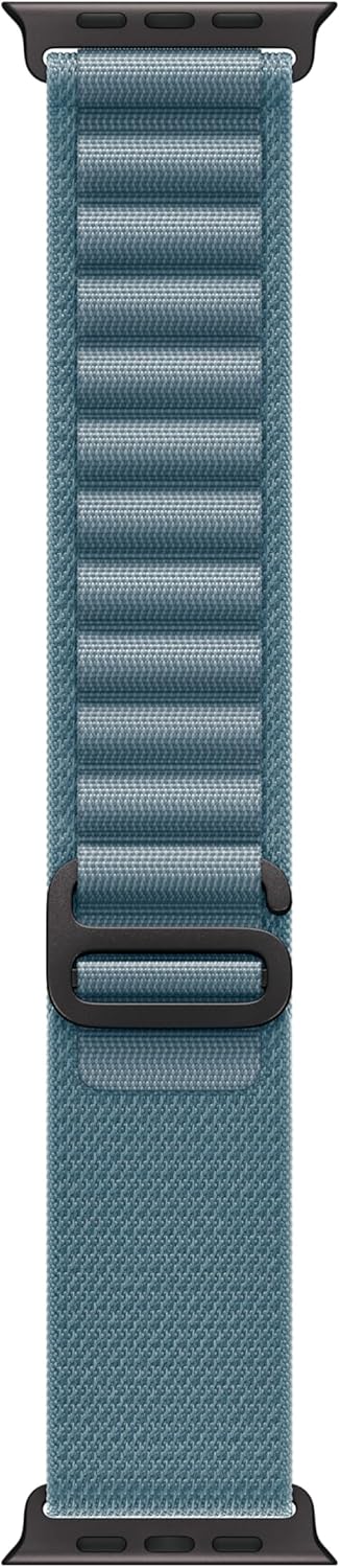 Apple Watch Band - Alpine Loop - 49mm - Light Blue - Large - Black Titanium Finish