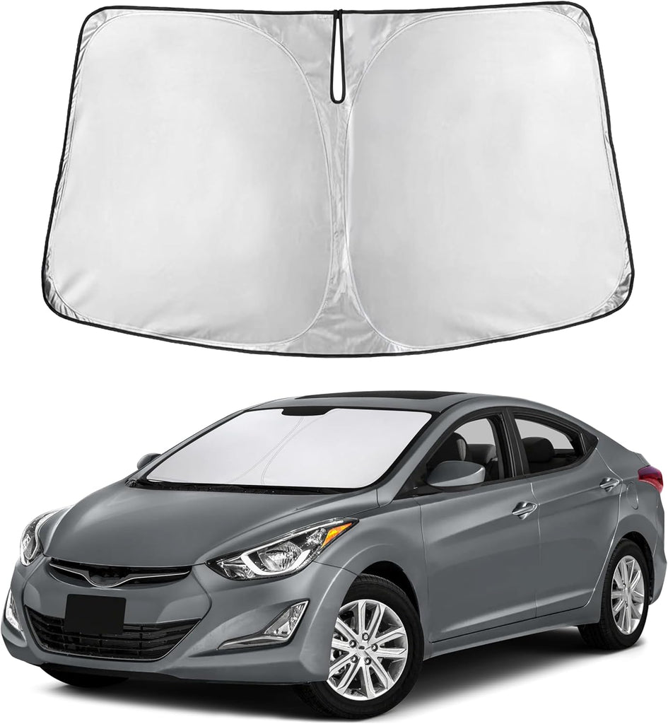 EcoNour Windshield Sunshade Compatible for Hyundai Elantra 2011-2014 2015 2016, Sun Visor for Front Windshield & Window