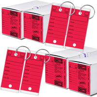 Versa-Tags Red Self-Protecting Key Tags with Split Rings, 1000-Pack