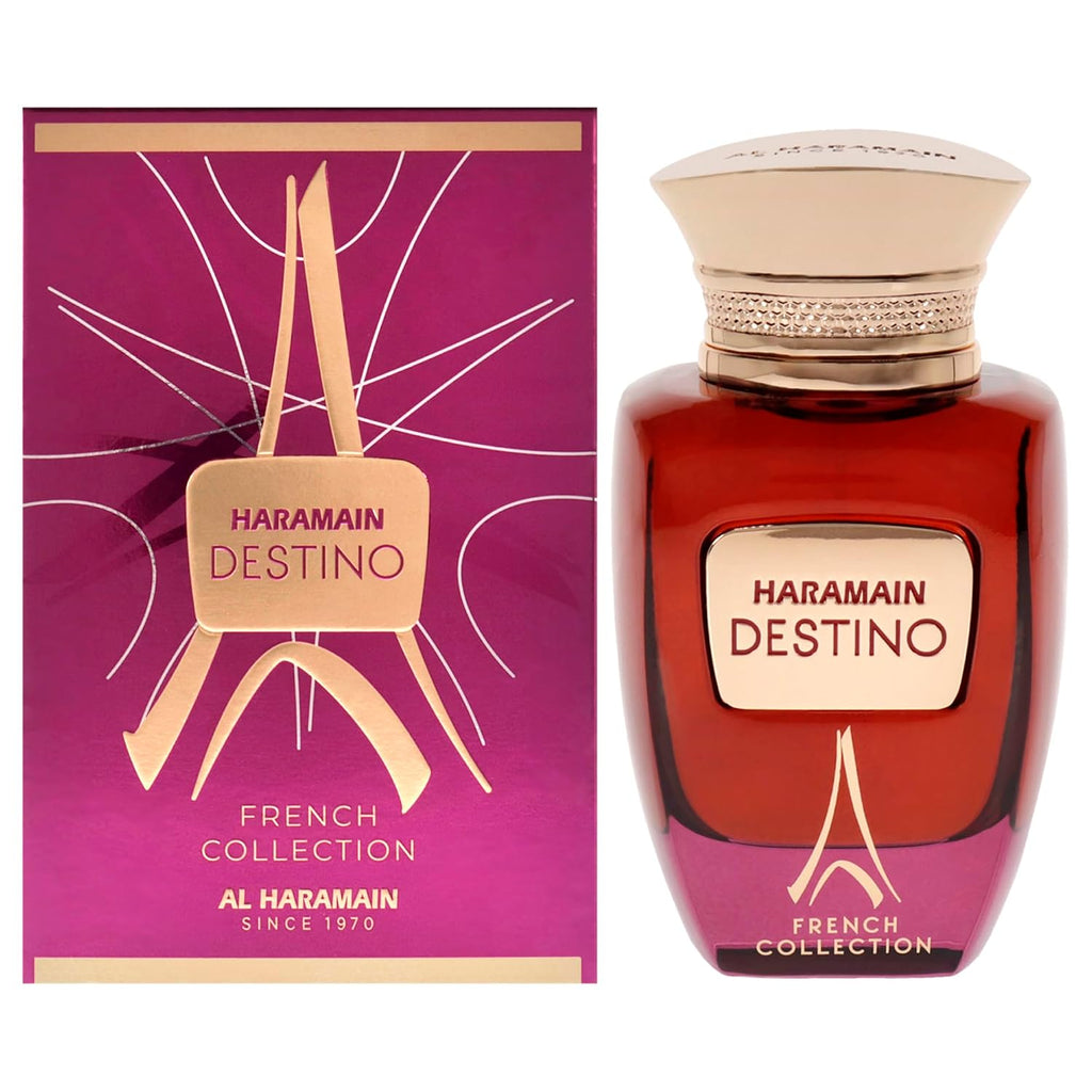 Al Haramain Destino French Collection - Arabian Perfume for Women and Men - Unisex Perfume - Long Lasting Perfume for Men and Women - 3.33 oz
