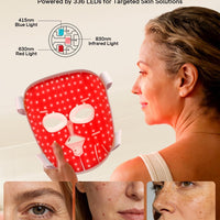 Medisana - Terapia de luz roja 3D para cara, 336 LED con 3 modos, NIR 830 nm, rojo 630 nm, azul 415 nm, diseño ergonómico de silicona 3D, máscara facial LED inalámbrica y recargable, regalos para el c