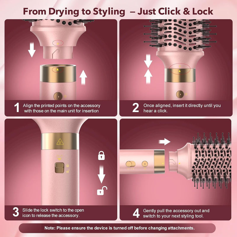 StyleVibe Mythsight StyleVibe Dual Voltage 6-in-1 Air Styler, Auto Wrap Curls (L/R)
