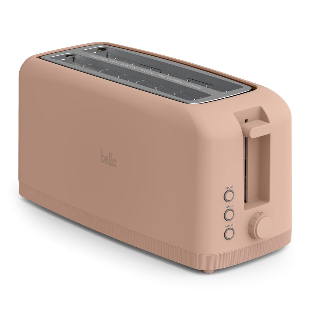 bella Fits-Anywhere™ Slim Toaster, 4 Slice Extra Long & Wide Slot, Blossom