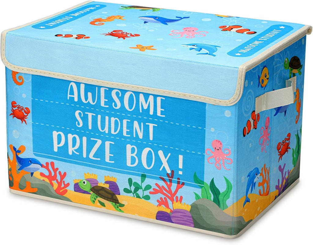 Weysat Ocean Classroom Treasure Chest Box for Kid Prize with Lid