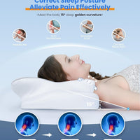 Cozyplayer Ultra Pain Relief Cooling Pillow for Neck Support