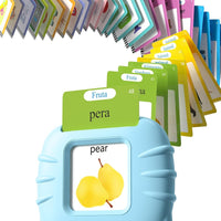 Airbition Bilingual Talking Flash Cards, 510 Words Spanish and English Blue
