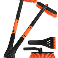 34" Extendable Ice Scrapers for Car Windshield 2-in-1 Snow Brush for Car Snow Scraper for Car Snow Scraper and Drush wit