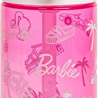 Zak Designs Barbie Sage 16oz Leak-Proof Straw Kids Water Bottle, Plastic