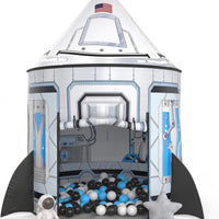 PigPigPen Rocket Ship Tent for Kids: Instant Indoor Outdoor Space Playhouse for Toddlers - Astronaut Adventure Kids Camp